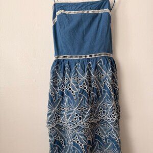 Vacation tiered embroidered sundress